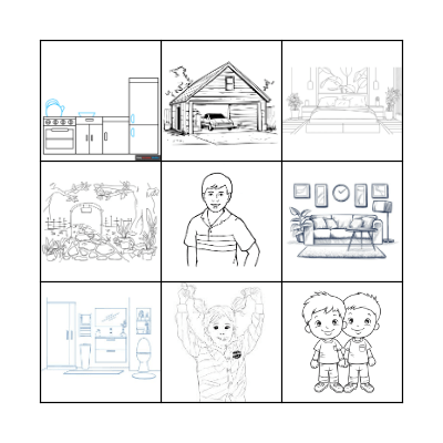 house, family Bingo Card