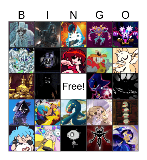 Favorite Charas Wish Bingo Card