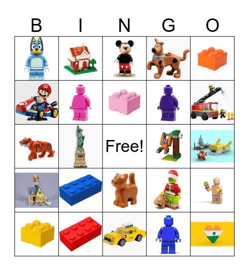 Atharv's 7th Birthday Lego Bingo Card