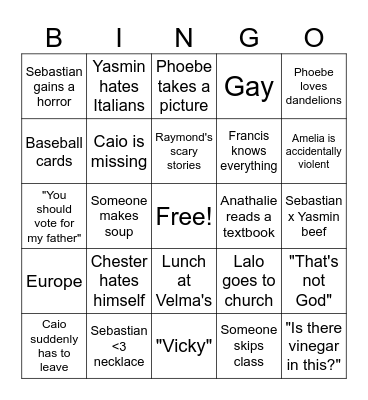 Arkham Bingo Card