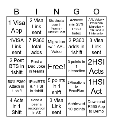 BIG3 Weekly Bingo Card