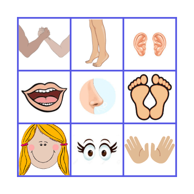 Partes del Cuerpo - Kinder/1st Bingo Card