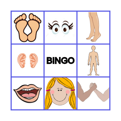 Partes del Cuerpo - Kinder/1st Bingo Card