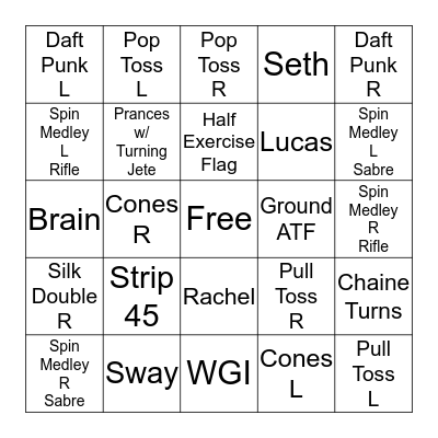 Color Card Bingo Card