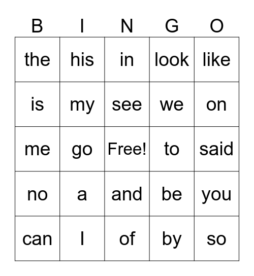 Bingo Card