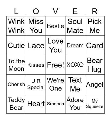 Valentine Bingo Card