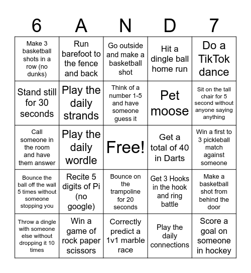 Monroe House Bingo Card