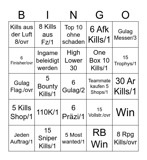 Vano x Dilly x Akki Bingo Card