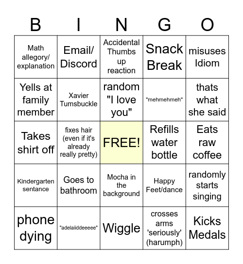 Emir Call Bingo Card