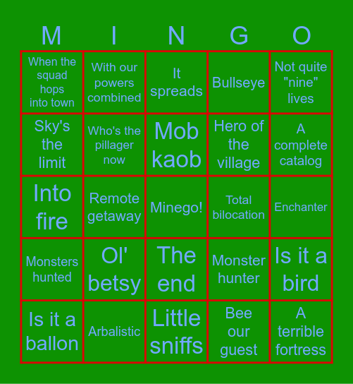 Achievement bingo do pinto Bingo Card