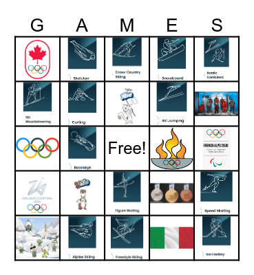 2026 Winter Olympics Bingo Card