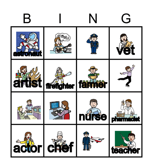 ①Job Bingo Card