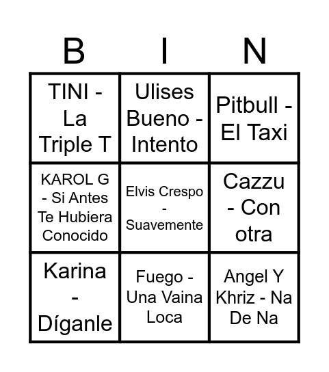 Cumple 15 Almi Bingo Card