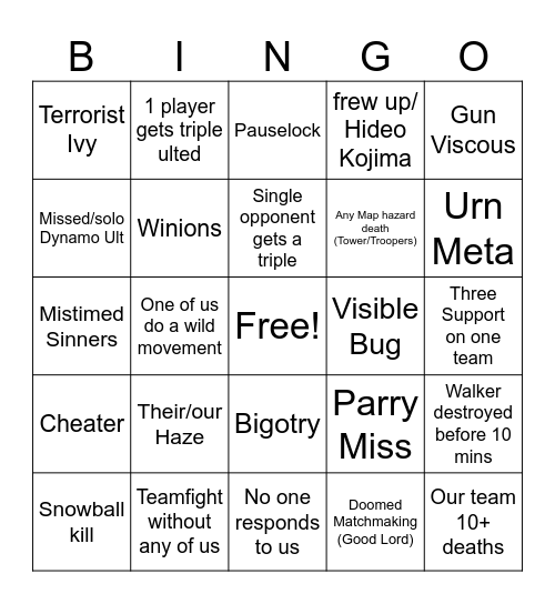 Drinklock 4? Bingo Card