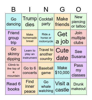 2026 Bingo Card