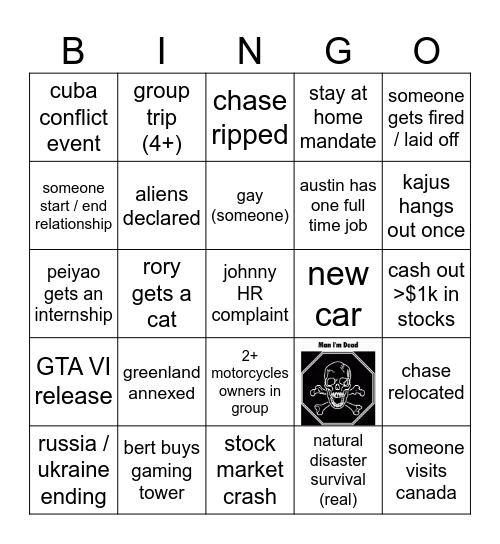 The Collective Bingo 2026 Bingo Card
