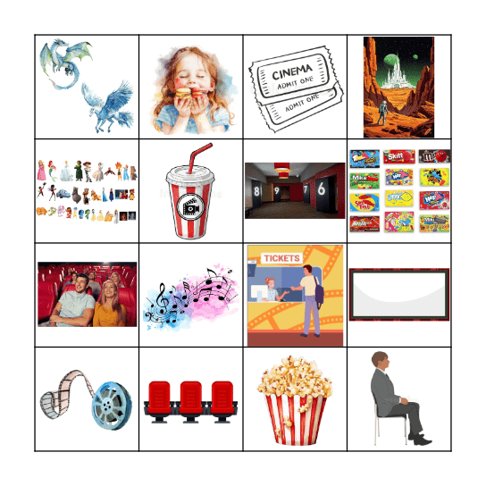 Vamos al cine Bingo Card