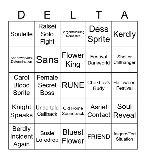 Chapter 5 Bingo Card
