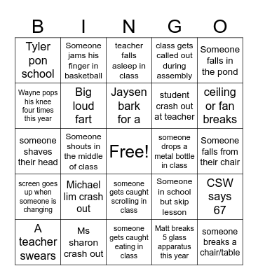 2026 bingo Card