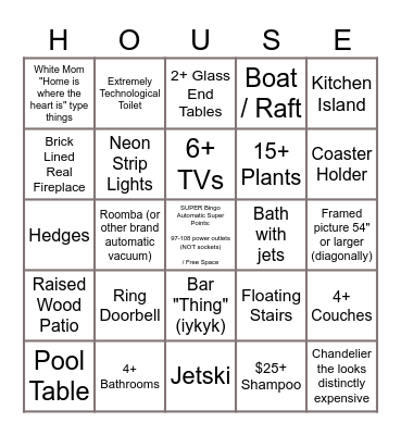 Tophat Bingo Card