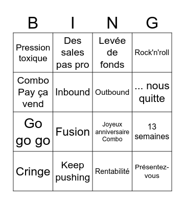 Macron covid Bingo Card