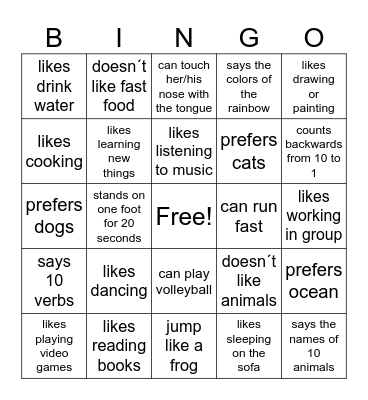find someone who Bingo Card