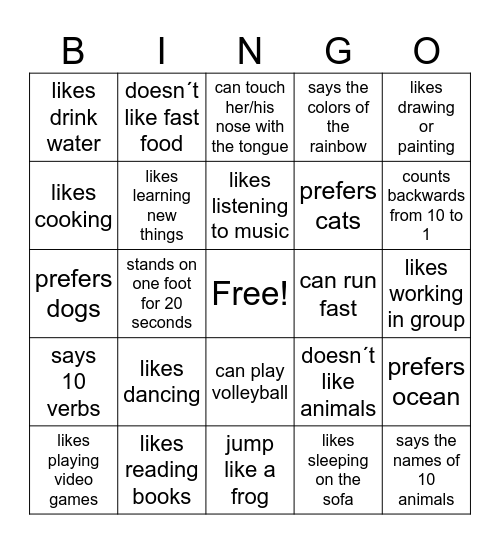 find someone who Bingo Card