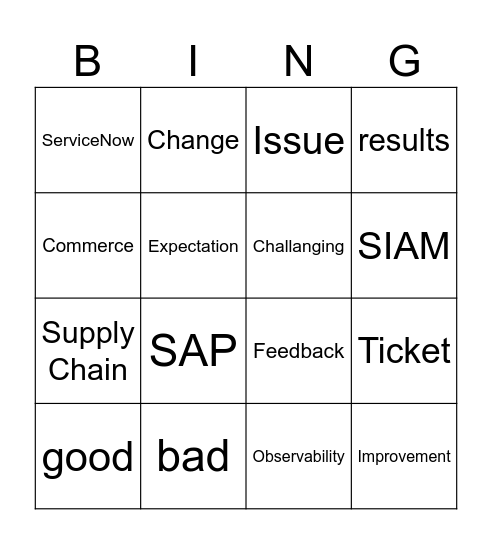 LT Bingo Card