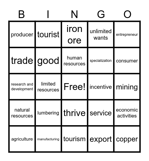 MAISA Grade 3, Unit 3 Bingo Card