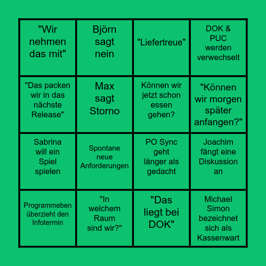 PIP BINGO PUC Bingo Card