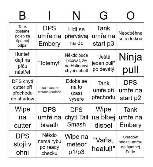 Halion 25 hc Bingo Card