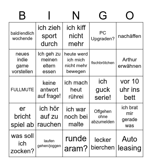 bingo Card