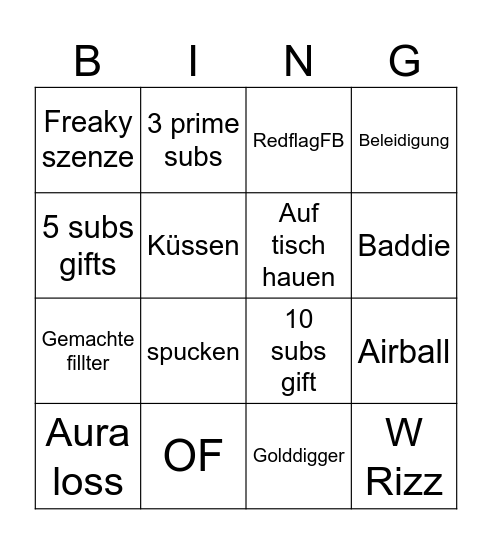 Bingo Card