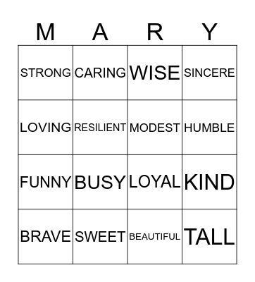 HAPPY BIRTHDAY Bingo Card