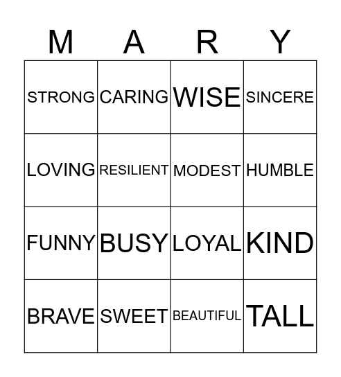 HAPPY BIRTHDAY Bingo Card
