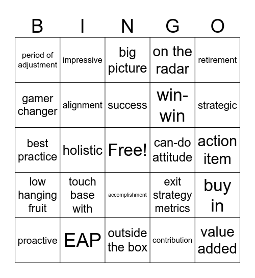 VE Bingo Card