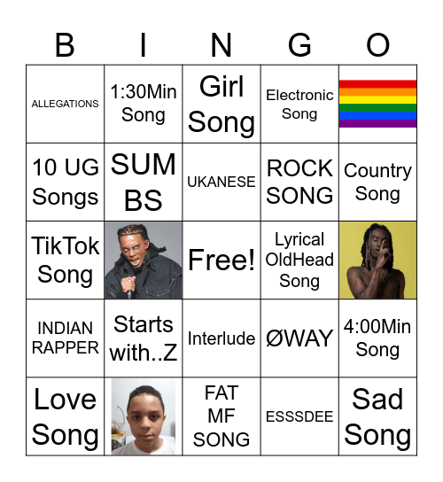 UG BINGO (LUCASONDAT) Bingo Card