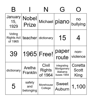 BINGO Card