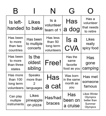 Icebreaker Bingo: Find Someone Who Bingo Card