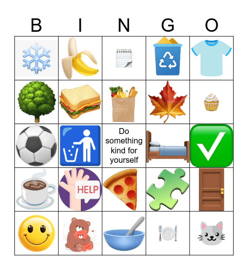 Acts of Kindness Bingo Card