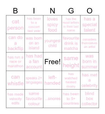 Icebreaker 🧊 Bingo Card