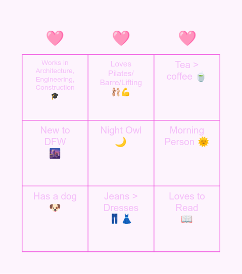 🤍Galentine's Bingo🤍 Bingo Card