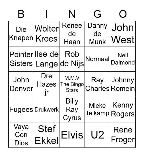 Gooische Glitter Ladies Night Bingo Card