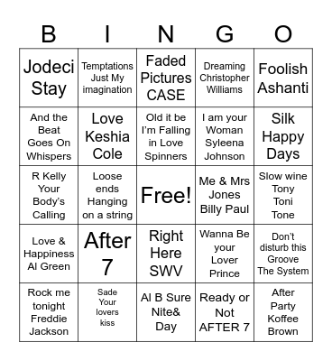 Music Bingo Card