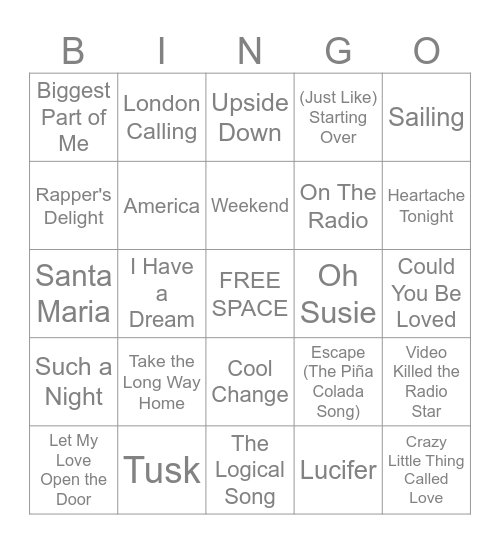3/9/2026 "1980" Bingo Card