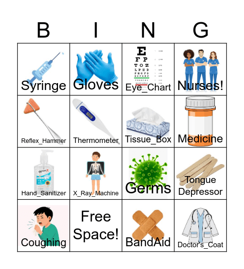 Healthcare Bingo Card