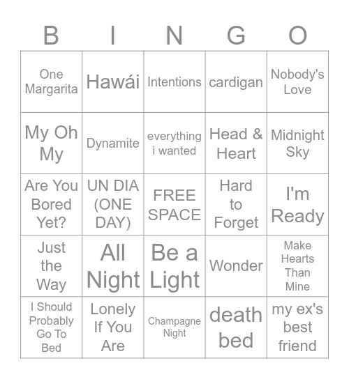 4/6/2026 "2020" Bingo Card