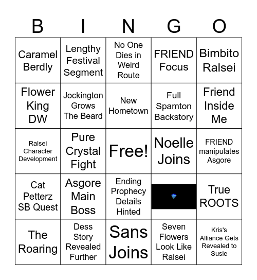 DELTARUNE Chapter 5 Bingo Card