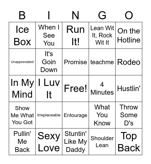 Hits Turning 20 in 2026 Bingo Card