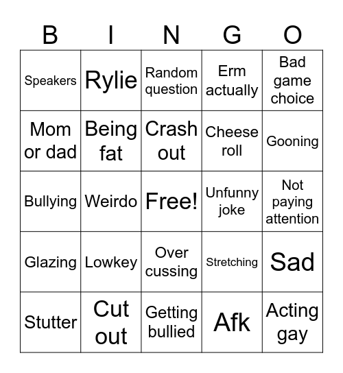 Thomas bingo Card
